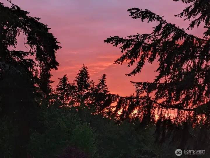 Gorgeous sunset from your new home.