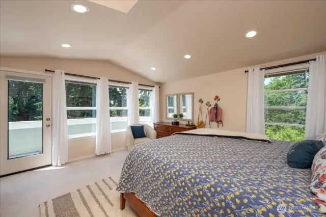 Entrance to private balcony from primary bedroom.