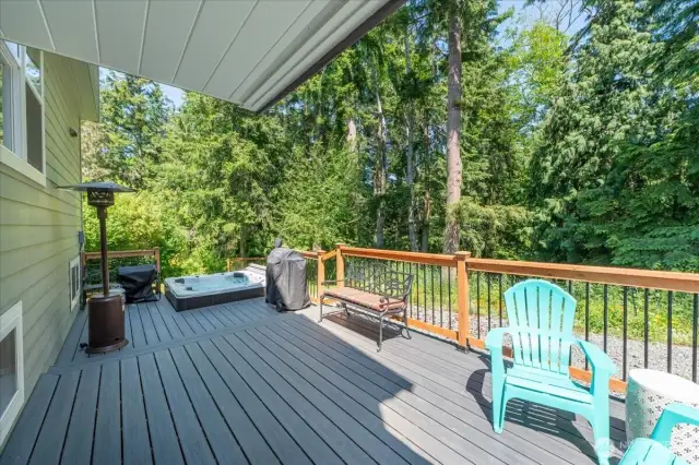 Private backyard deck.