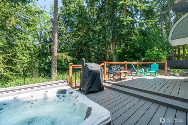Relax in the hot tub.