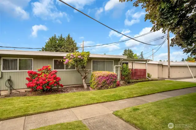 Beautifully landscaped around the home.