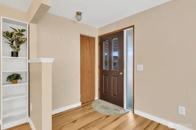 Entry with brand new front door.