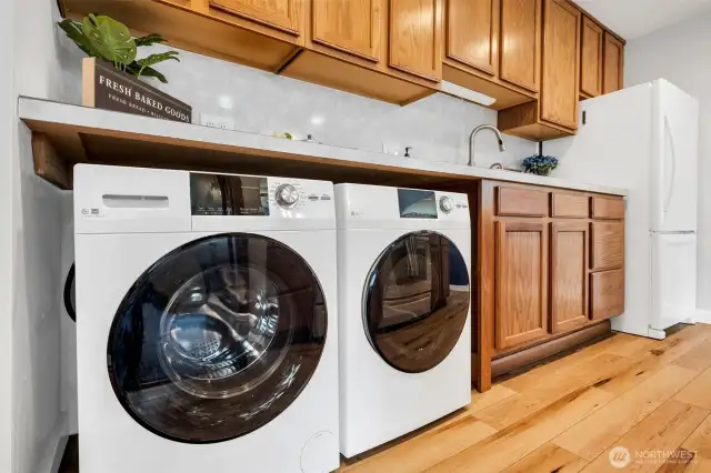Newer washer & dryer.