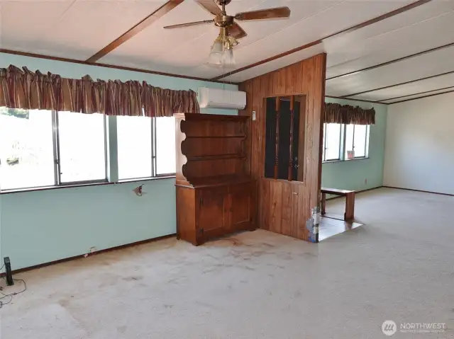 Living Room w/ ductless heat pump.