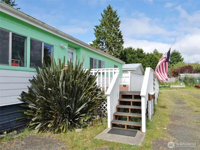 Steps leading to the Front Deck.