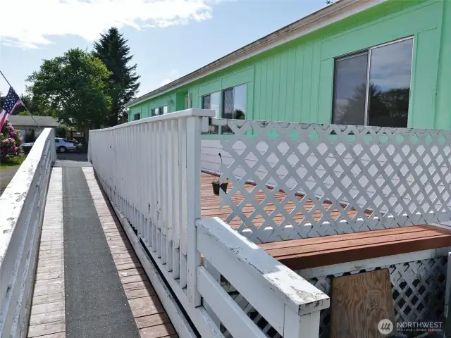 Ramp and Deck leading to the Front Door.