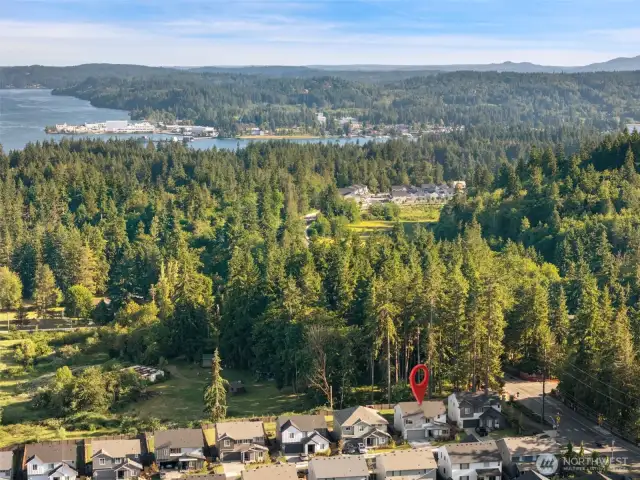 Property backs up to the trees