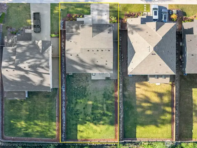 This lot offers a larger than usual backyard space!