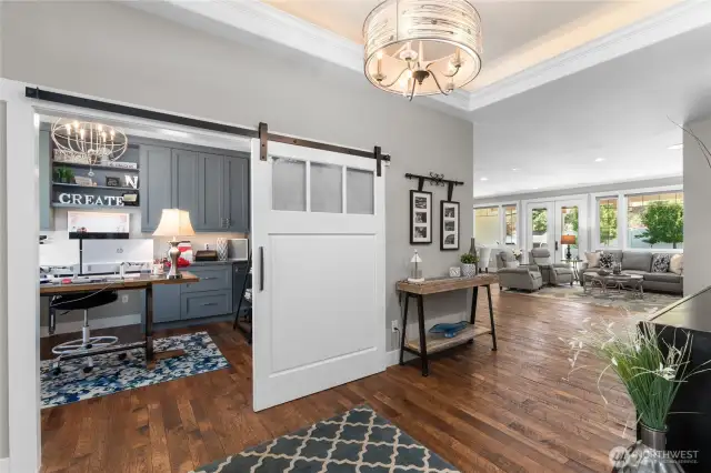 Private office located off entry, Sonos speakers wired & installed throughout the house