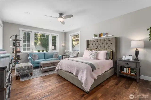 Beautiful & spacious primary bedroom tucked away from other rooms the house