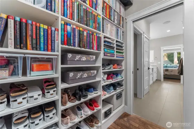 Large walk-in closet located off the primary bedroom, lots of space!
