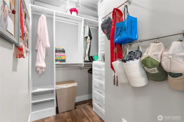 Bedroom #3 walk-in closet with built-ins
