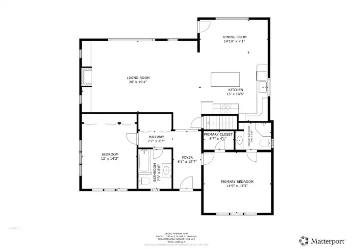 Floor plan for main level.
