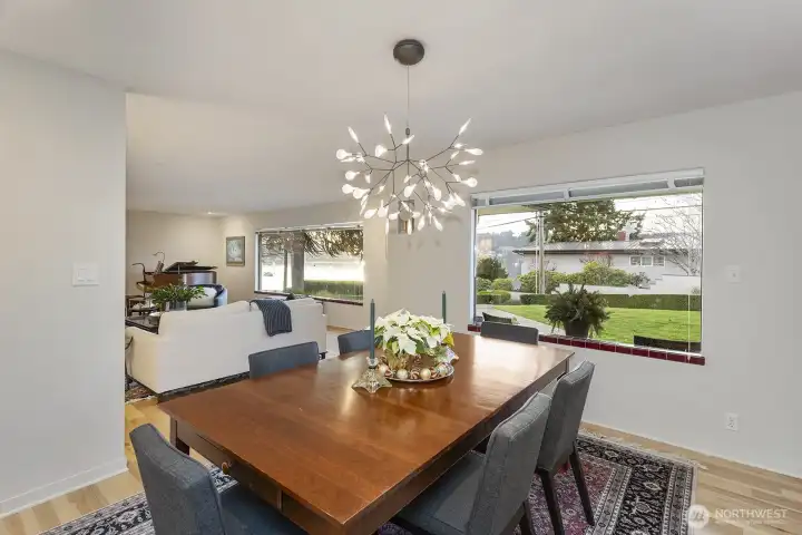 Gorgeous views from living and dining rooms