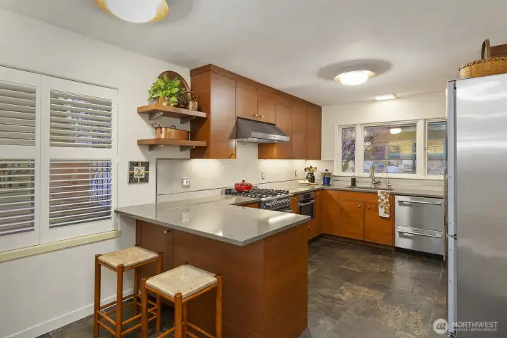Loads of workspace in this brand new custom kitchen