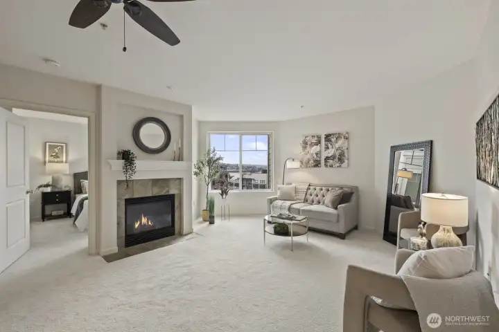 South-facing windows fill this delightful top floor unit with light, set in the heart of Ballard!