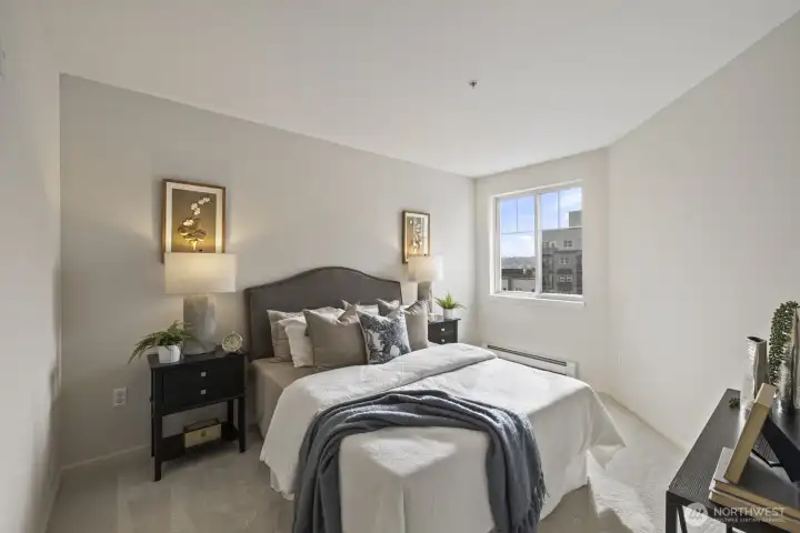 This spacious yet cozy bedroom is your in-city retreat, the perfect place to rest after busy days out on the town.