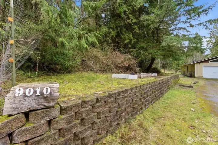 terraced garden area