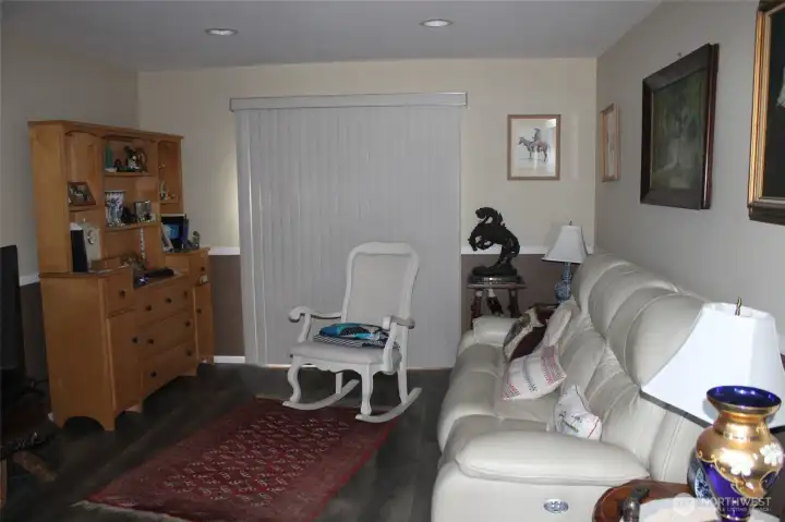 Family room with access to backyard