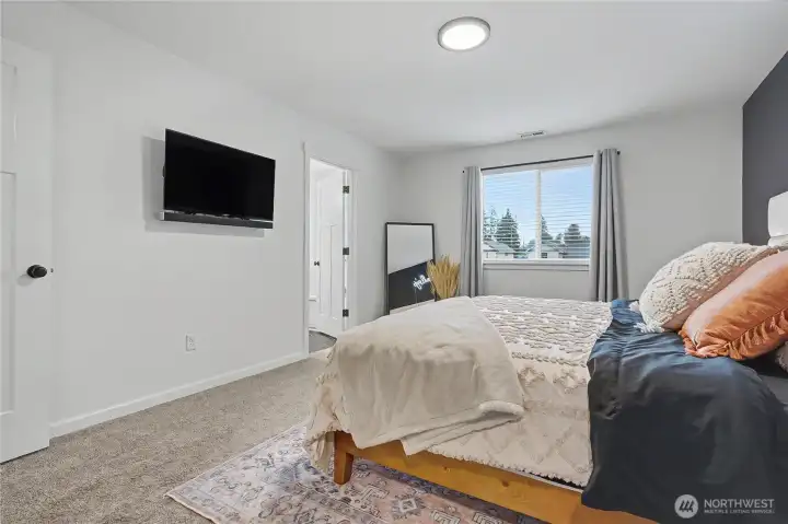 Primary bedroom view two, your ensuite bath is upper left.