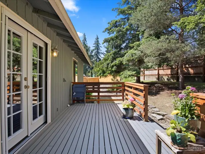 French doors on to deck