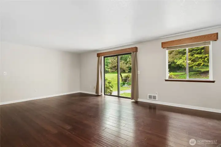 Livingroom with views of the park-like property.