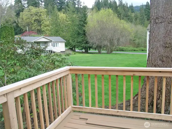 back deck overlooking common area