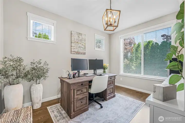 Downstairs office space.