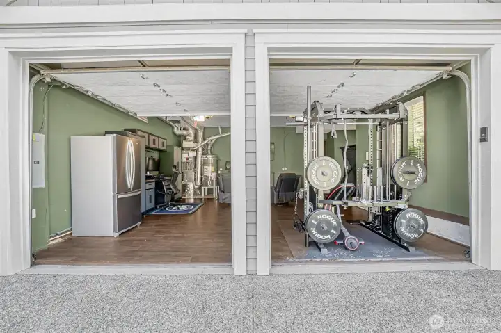 Garage was finished with drivable flooring.