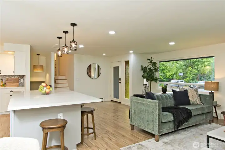 View from the dining area toward the front of the house.