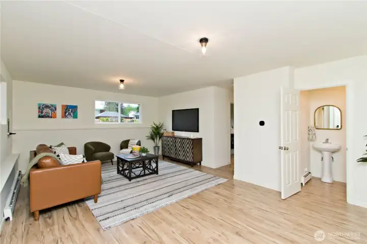 Downstairs bonus room.