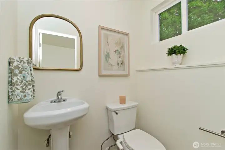 Powder room downstairs.