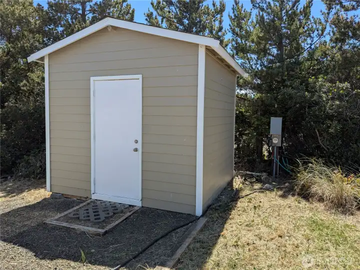 Shed for storing all your beach gear