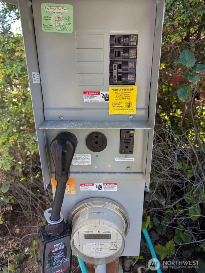 This lot is already set up for camping up to 120 days a year. 20/30/50 AMP service, plus water and sewer.