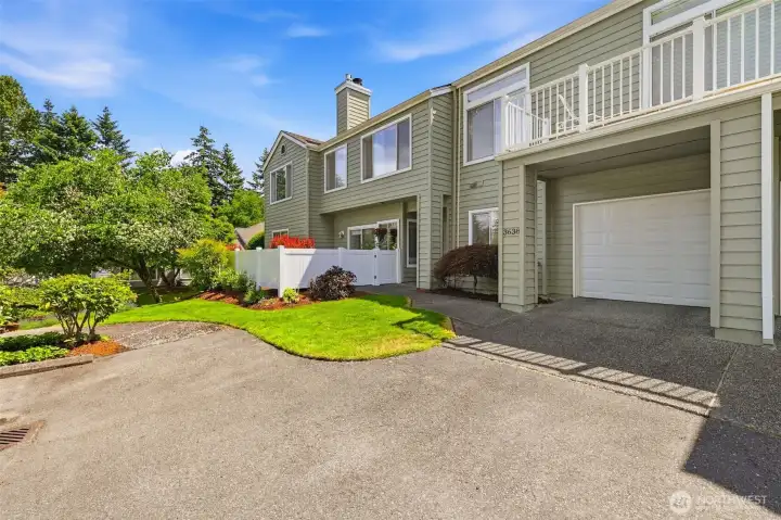 Attached extra long one-car garage provides secure parking plus additional storage space. Attached extra long one-car garage provides secure parking plus additional storage space.
