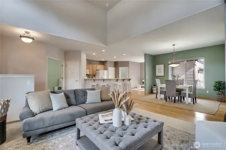 The open living, dining, and sitting areas offer exceptional flexibility, allowing you to personalize the layout for entertaining, relaxing, or everyday living.