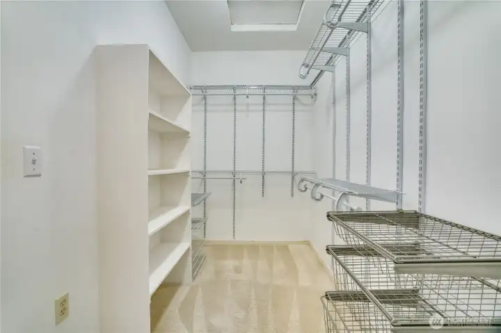 Keep organized with this walk in closet