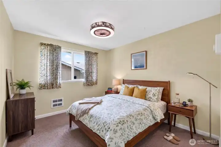 Virtually staged bedroom #1 Virtually staged bedroom #1