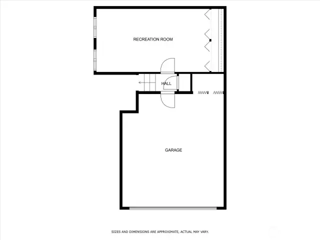 Lower level floor plan