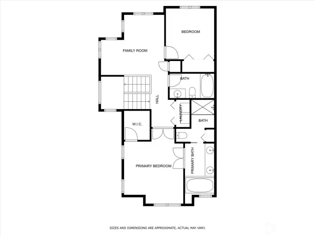 Upper level floor plan