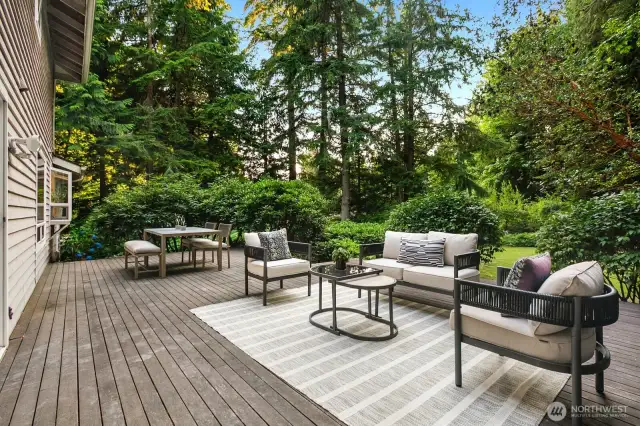 expansive backyard & deck