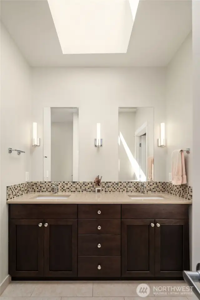 lots of natural light with the beautiful skylight