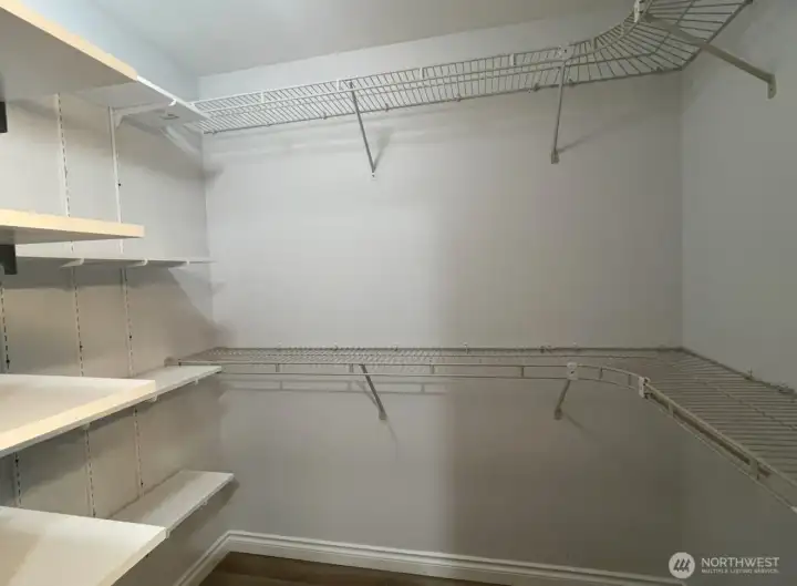 Primary walk in closet