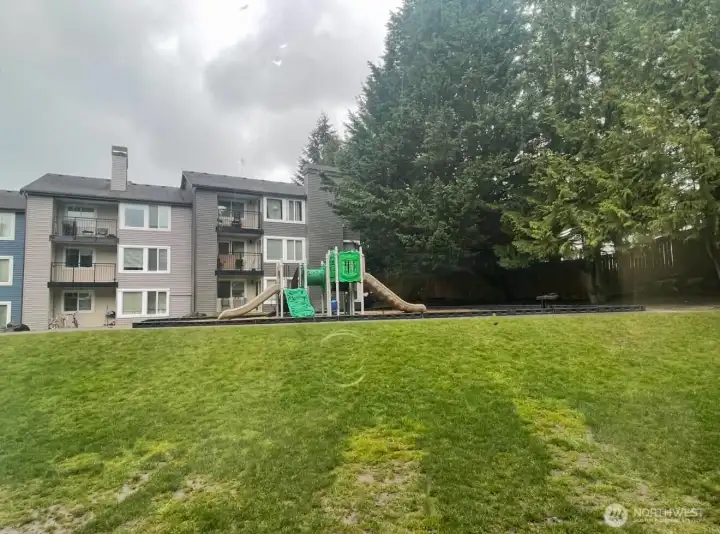 Play yard out back patio area