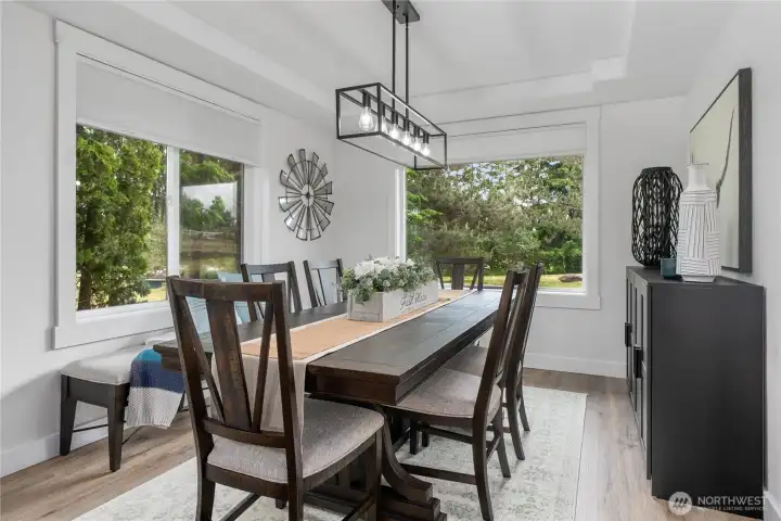 Dining room off of the kitchn