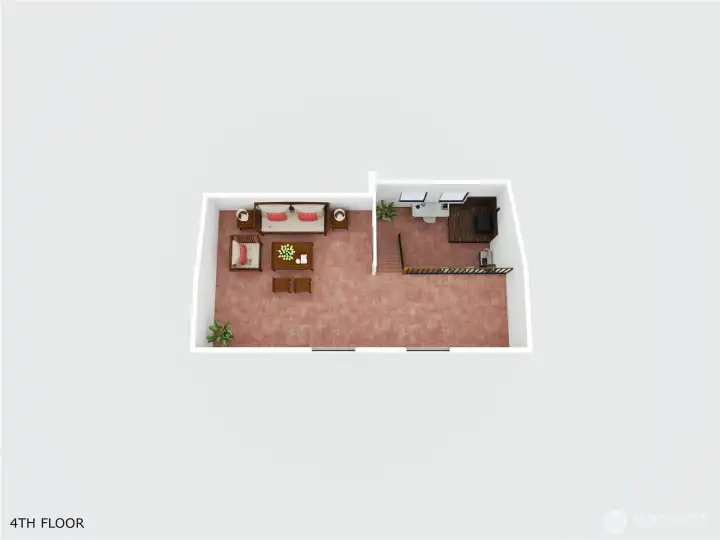 Each of the two larger bedrooms in the back