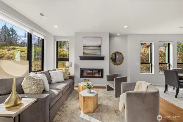 Surrounded by walls of windows for great natural light