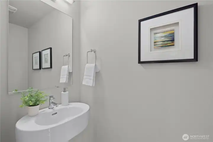 Downstairs powder room