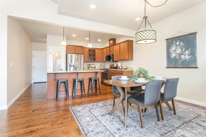 Hall next to kitchen leads to garage access, easy to bring groceries in from garage right to kitchen
