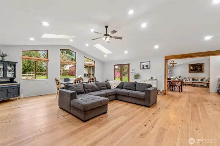 Great Room with Vaulted Ceiling